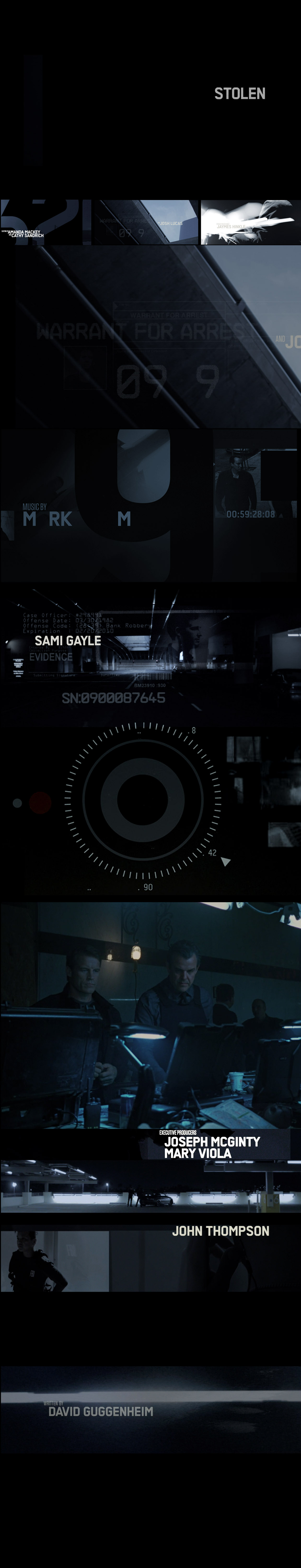 Stolen Title Sequence Still Frames